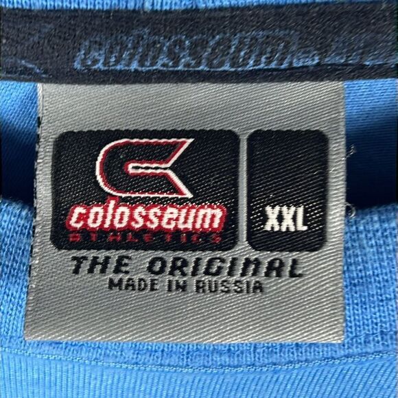 🏈🏀 Vintage NORTH CAROLINA TAR HEELS Embroidered Heavy Pullover Tee Sz 2XL - EU - Picture 10 of 12